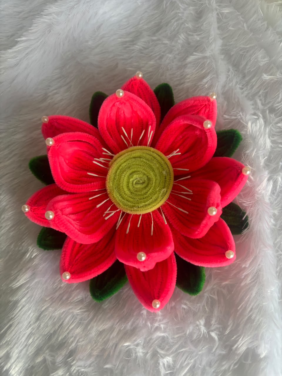 Lotus Asaan — handmade lotus seat for a deity idol — view 3