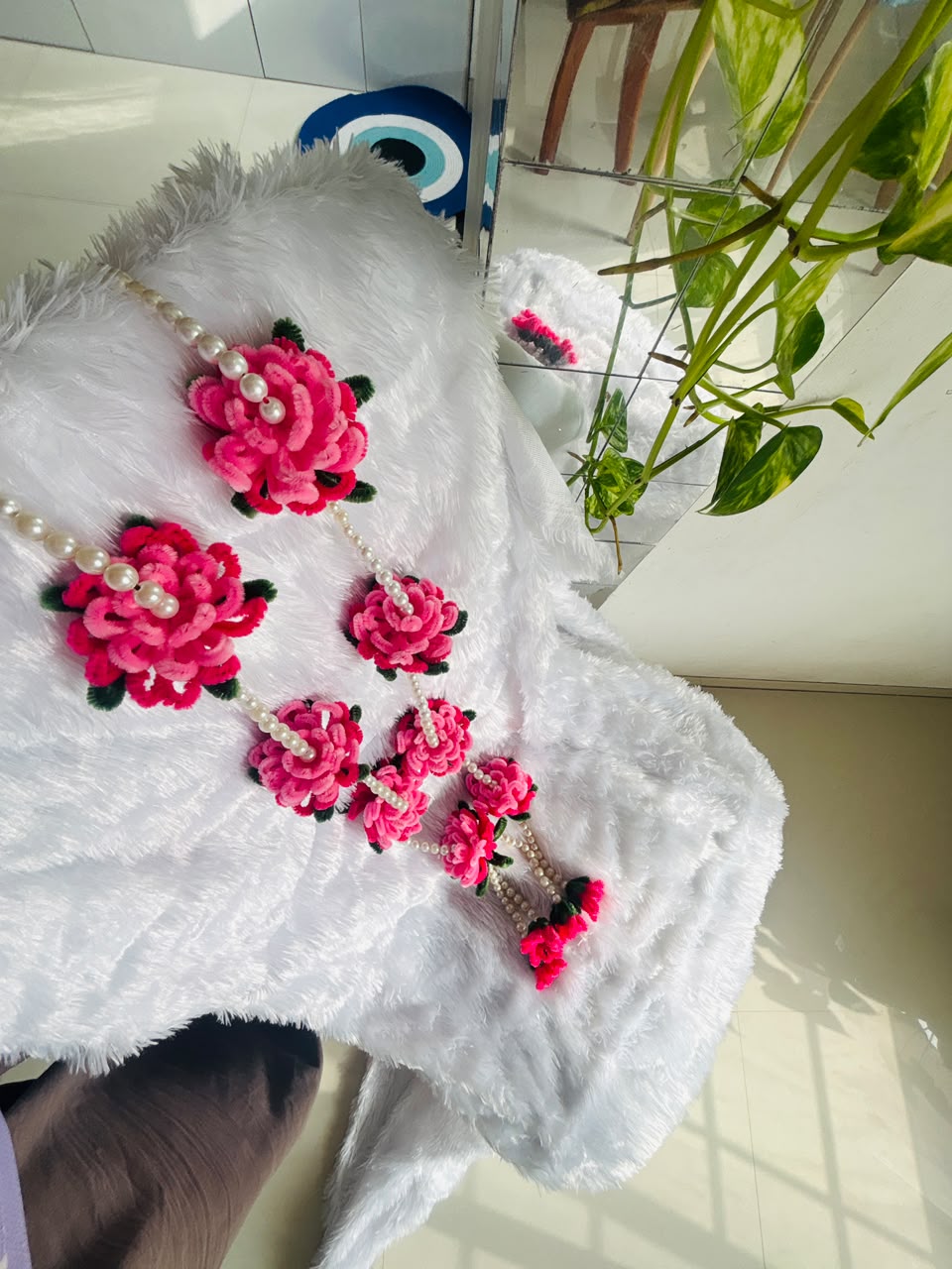 Lotus Latkan — handmade festive flower hanging — view 4