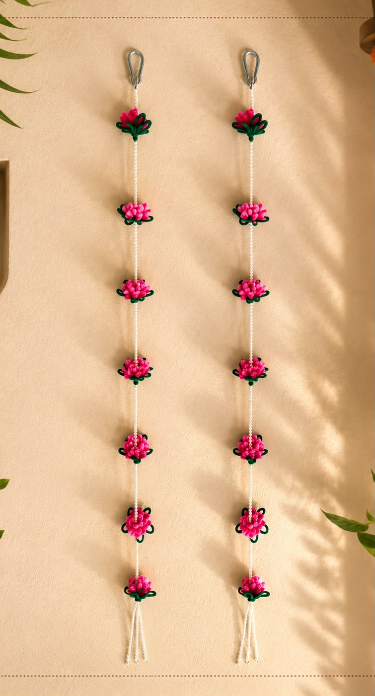 Lotus Latkan — handmade festive flower hanging